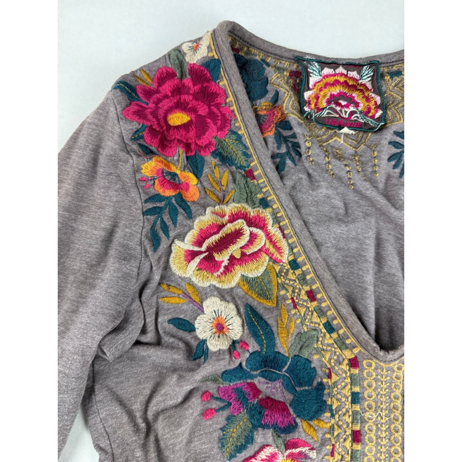 Johnny Was Johnny Was Katina Floral Embroidered T-Shirt - XS Size XS / US 0-2 / IT 36-38 - 6 Thumbnail