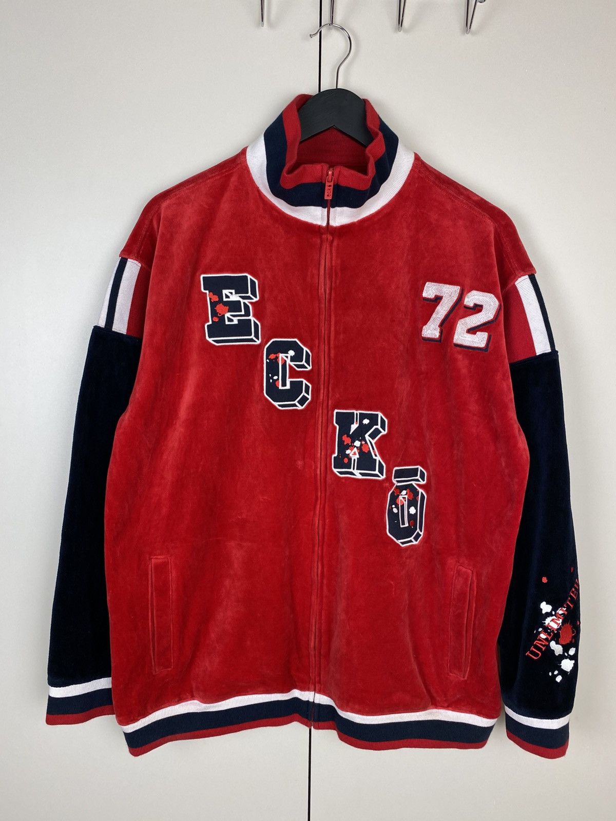 Ecko Unltd. Vintage Ecko Unlimited Y2K Velour Zip Jacket Olimp Rap Y2K Size US XL / EU 56 / 4 - 1 Thumbnail