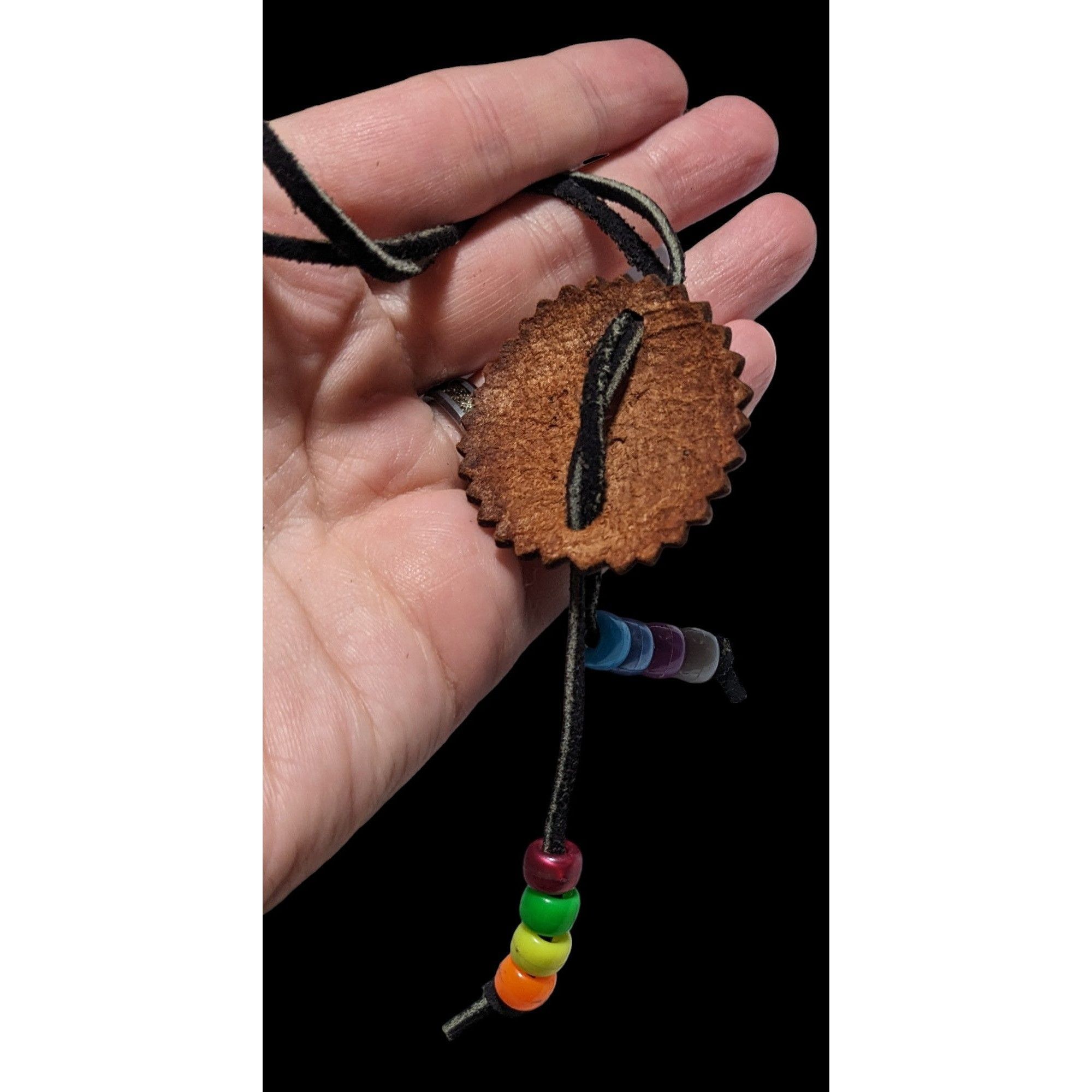 Other Handmade Leather Eagle Medallion Necklace Size ONE SIZE - 5 Thumbnail