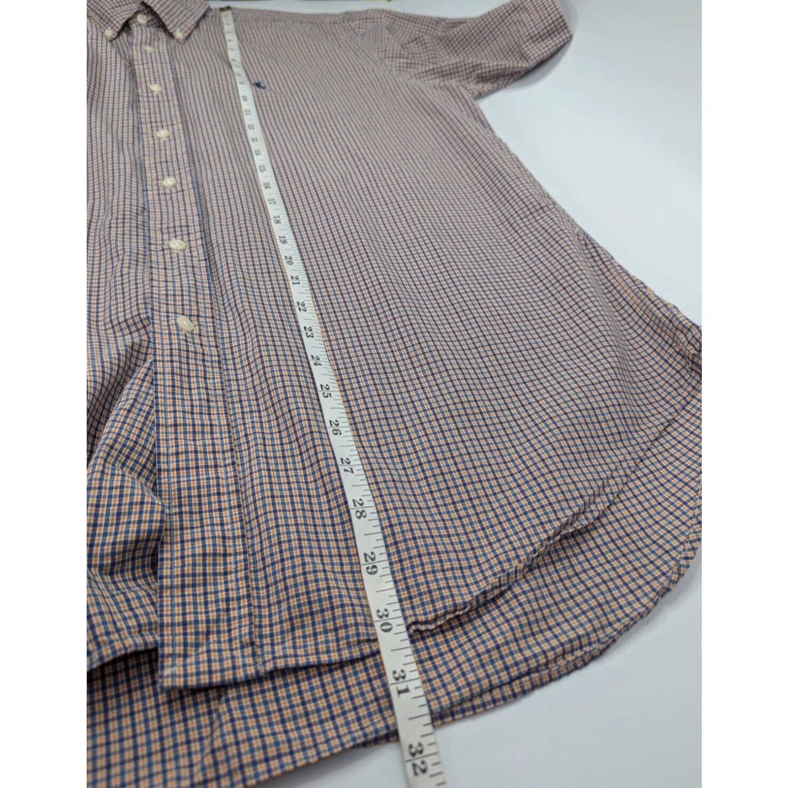 Ralph Lauren Ralph Lauren Blake Shirt Men's M Pony Button Down Orange Blue Plaid Short Sleeve Shirt Size US M / EU 48-50 / 2 - 4 Thumbnail