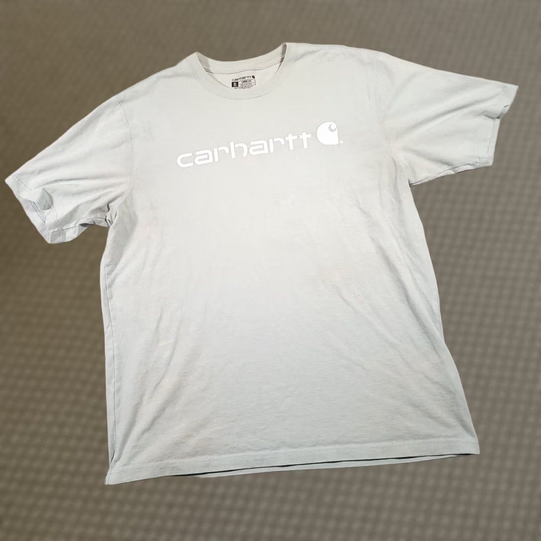 Carhartt VINTAGE Carhartt Short Sleeve Workwear T-Shirt Mens XLT Tall Gray Graphic Grunge Size US XL / EU 56 / 4 - 1 Thumbnail