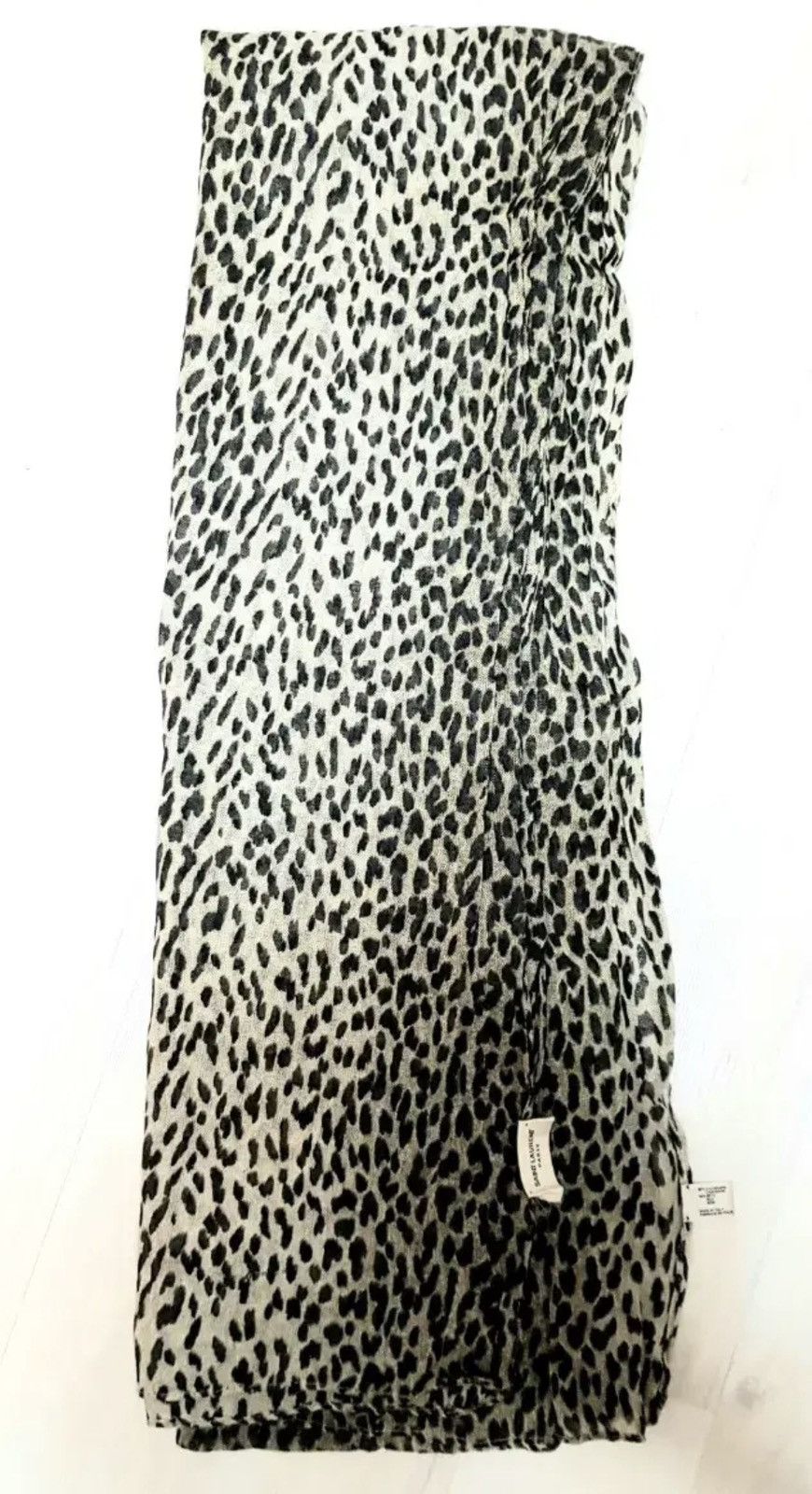 Saint Laurent Paris Saint laurent 13FW leopard cashmere silk scarf sz free Size ONE SIZE - 4 Thumbnail