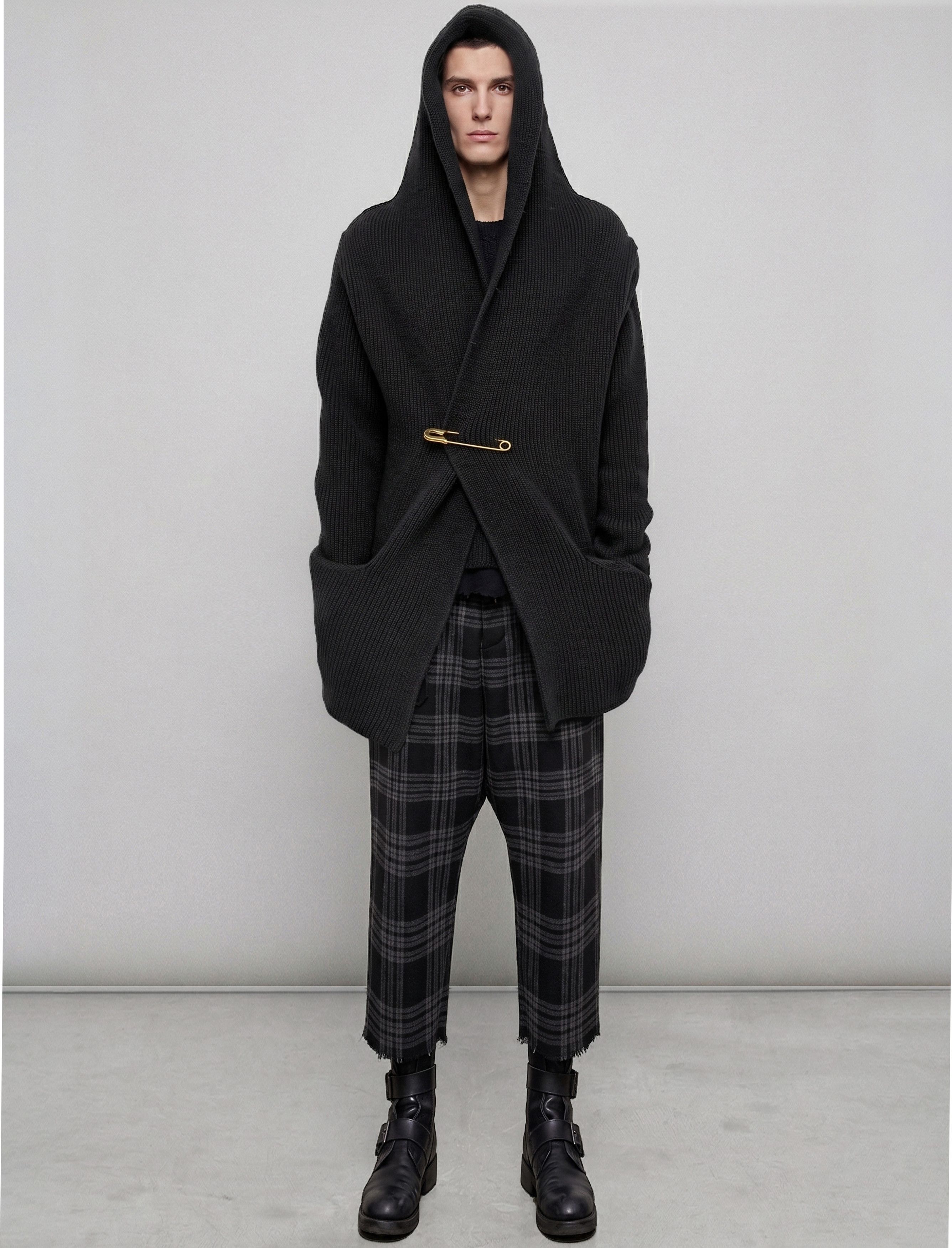 Kazuyuki Kumagai Attachment Wool Long Cardigan Hooodie Size US L / EU 52-54 / 3 - 5 Thumbnail