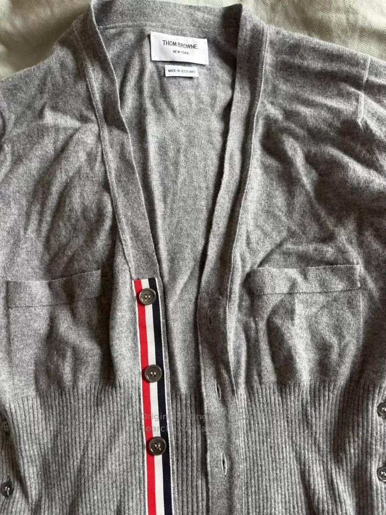 Thom Browne Thom Browne Grey Wool Cardigan Size US XS / EU 42 / 0 - 1 Thumbnail