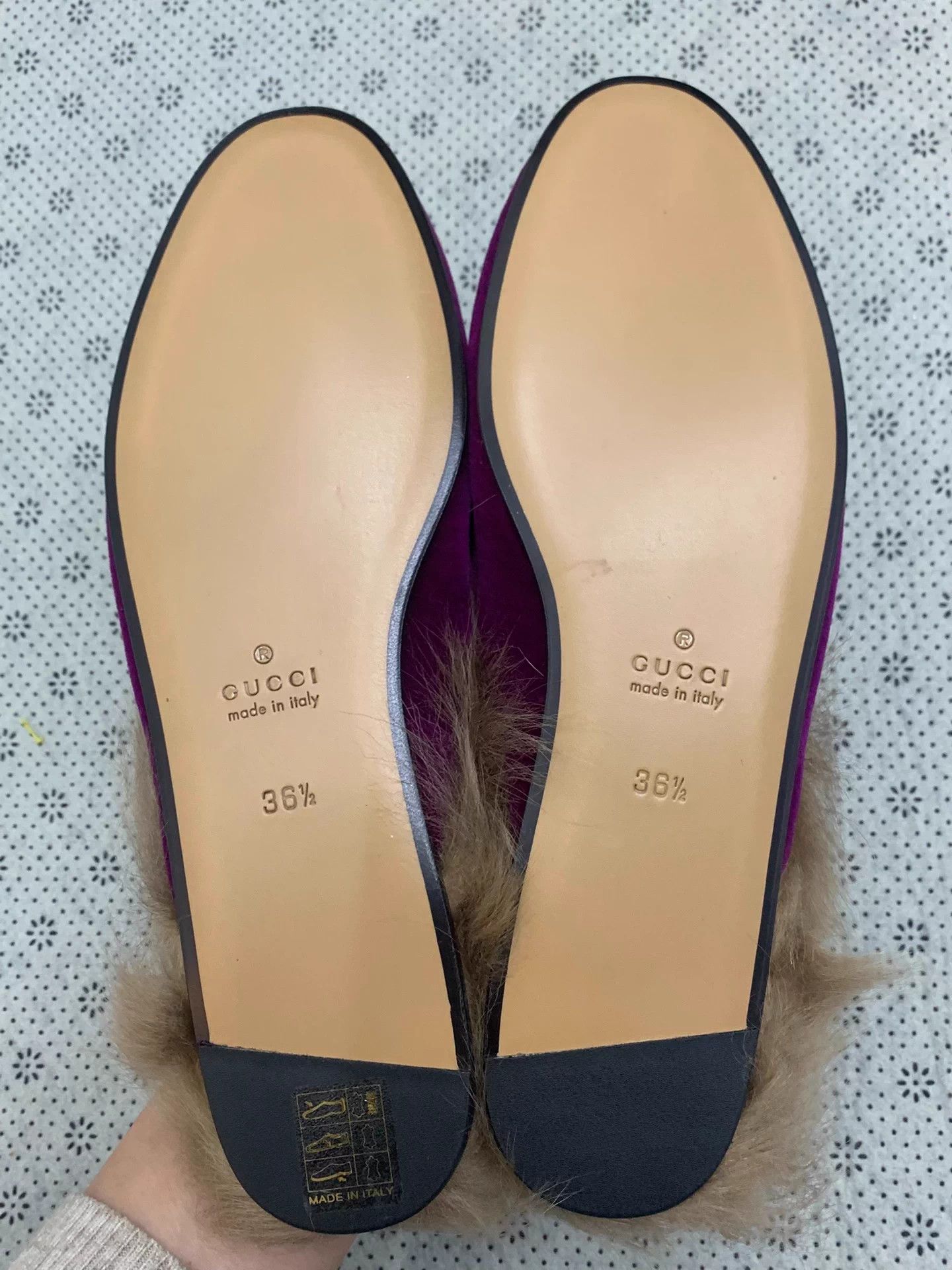 Gucci Gucci Classic Purple Satin Fur Mules New Dust Bag 36.5 Size US 5.5 / IT 35.5 - 4 Thumbnail