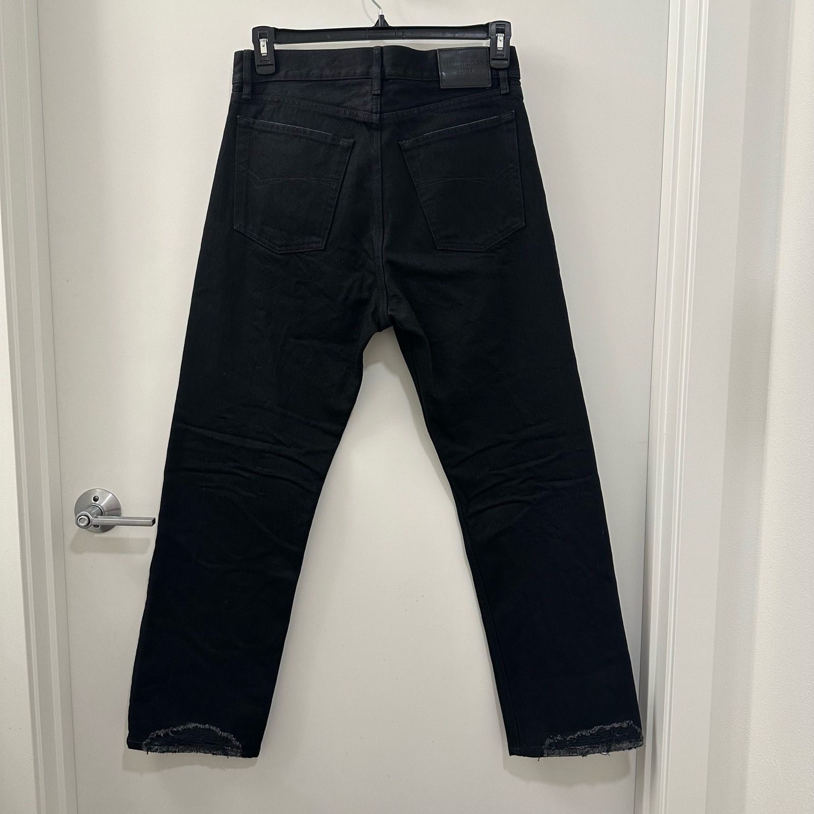 Balenciaga FW22 NEW Balenciaga Lost Tape Unisex Distressed Black Jeans Size US 32 / EU 48 - 7 Thumbnail