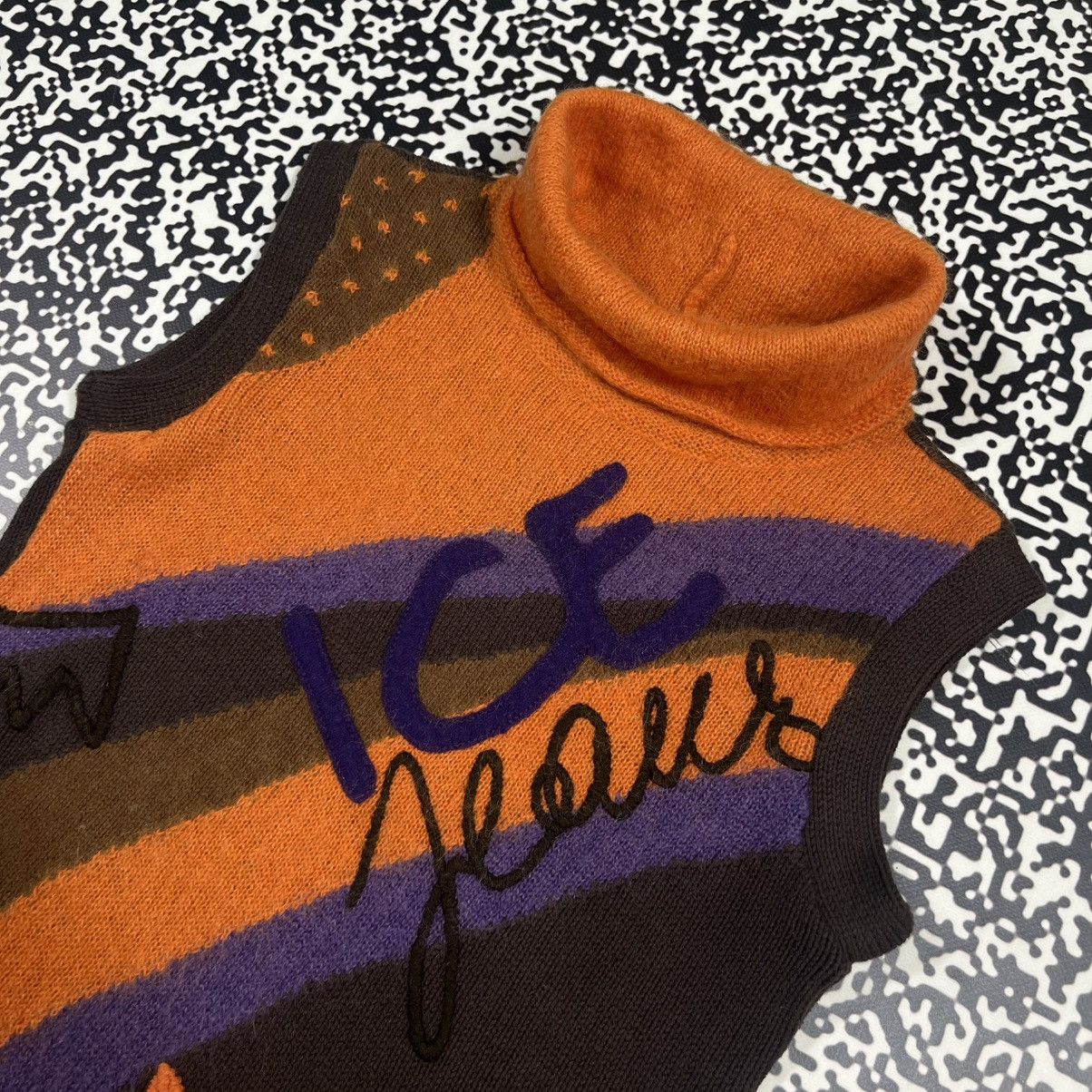 Iceberg Vintage Y2K Iceberg Mohair Wool Sleeveless Knit Turtle Top Size M / US 6-8 / IT 42-44 - 3 Thumbnail