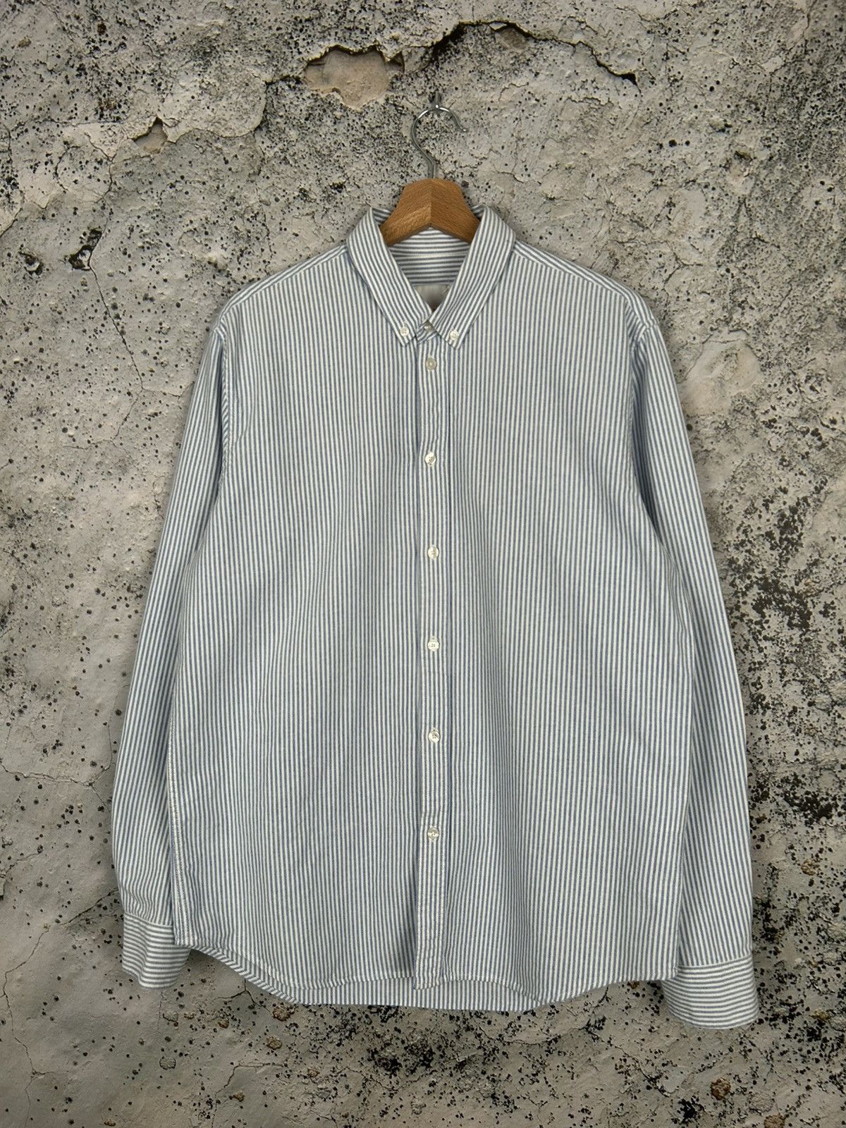 Samsoe Samsoe Samsoe Samsoe Striped White Blue Shirt Elegant Classic Size US L / EU 52-54 / 3 - 1 Thumbnail