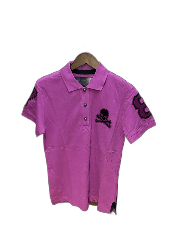 Philipp Plein Pink Skull Graphic Polo Shirt Size US S / EU 44-46 / 1 - 1 Thumbnail