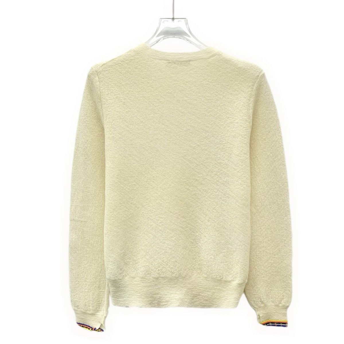 Celine Celine Beige Wool Crew Neck Long Sleeve Knit Sweater K26WX Size S / US 4 / IT 40 - 2 Thumbnail