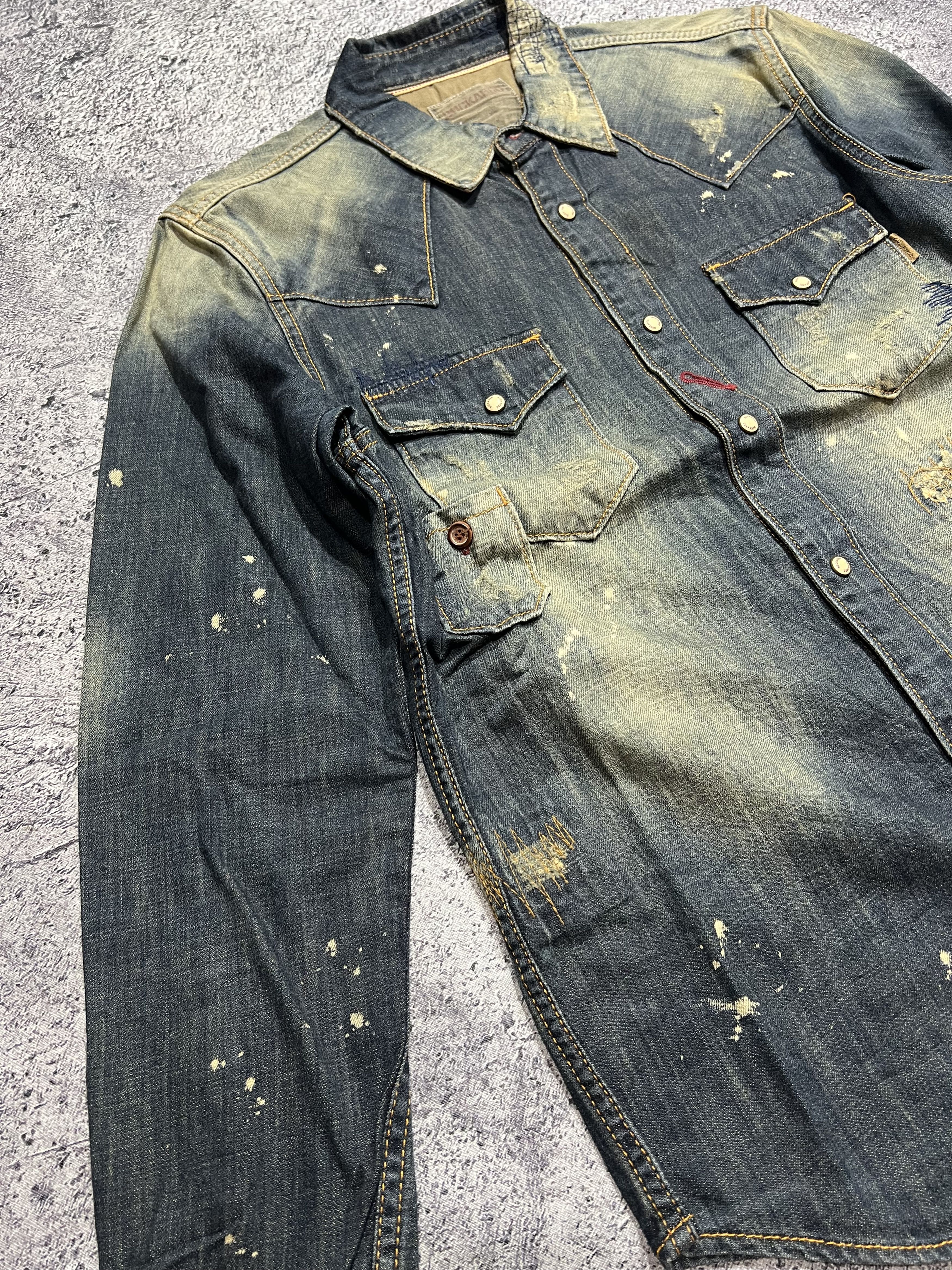 Japanese Brand 2000s Archival Buckaroo Hysteric Mudwash Shirt y2k Lgb Ifsix Size US M / EU 48-50 / 2 - 3 Thumbnail