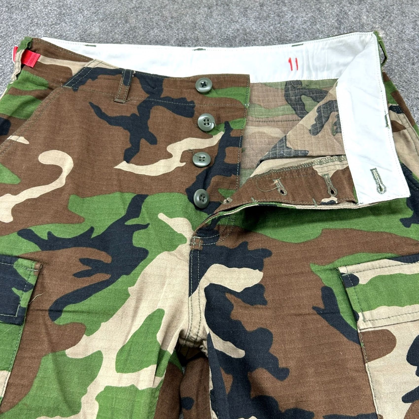Topo Designs Topo Designs Pants Mens M Woodland Camo Cargo Ripstop Army Military Tactical Regular Straight Pocket Cargo Pants Multicolor Cotton Topo Designs Brand Size US 31 - 2 Thumbnail