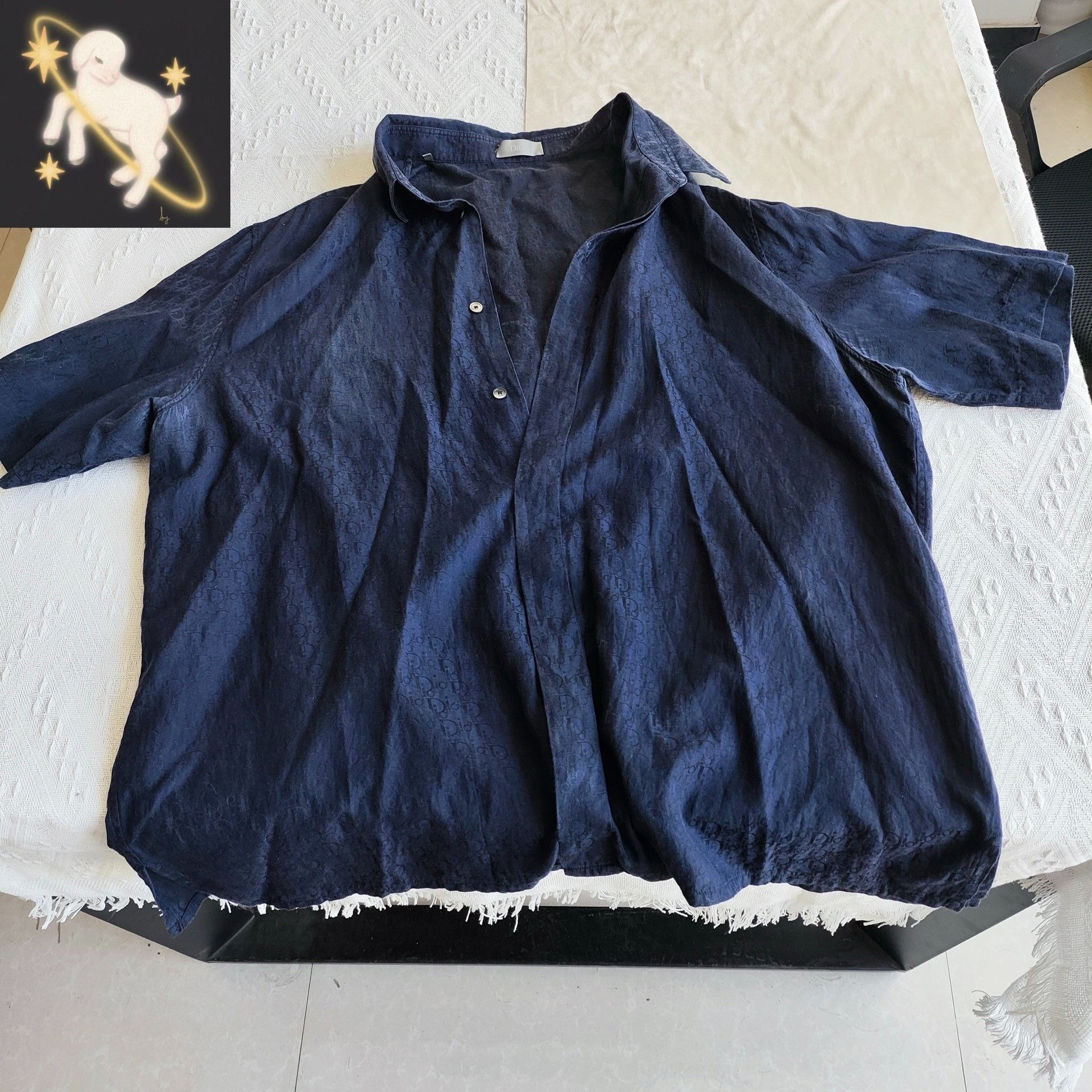 Dior Dior Dark Blue Ice Silk T-shirt Cardigan Size US M / EU 48-50 / 2 - 1 Thumbnail