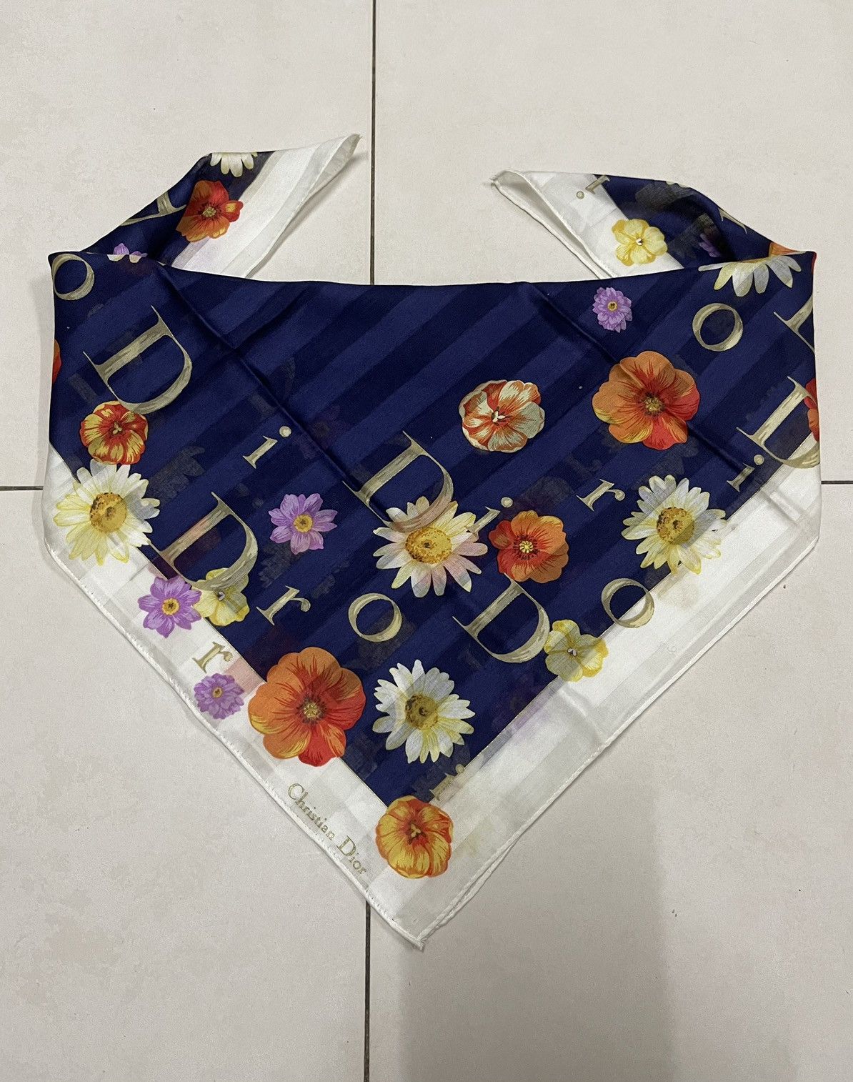 Christian Dior Monsieur × Dior CHRISTIAN DIOR Silky Scarf Handkerchief Pocket Square Size ONE SIZE - 2 Thumbnail
