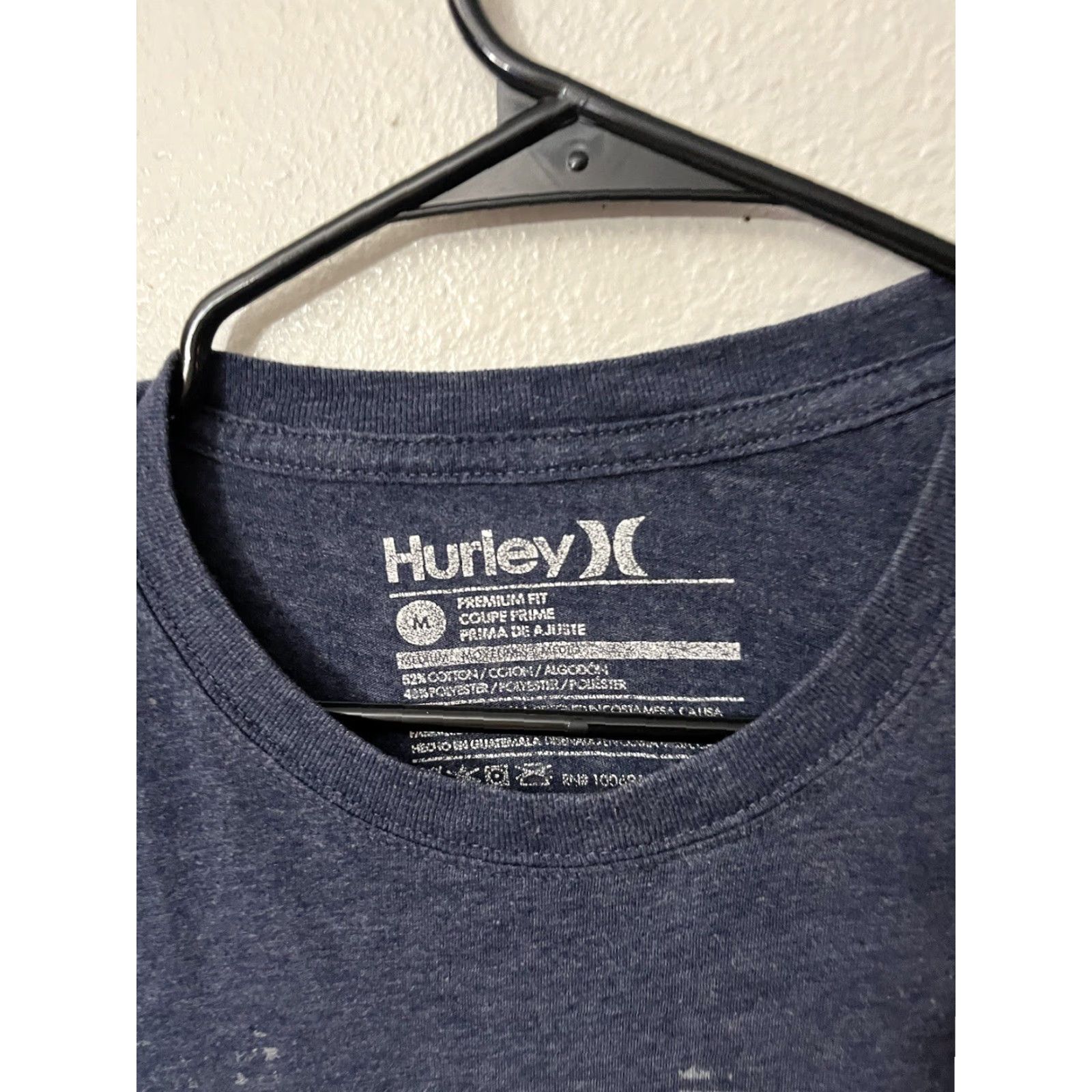 Hurley Hurley Men's Crew Neck T-Shirt Logo Tee Medium Blue Casual Surfing 2010s Size US M / EU 48-50 / 2 - 3 Thumbnail
