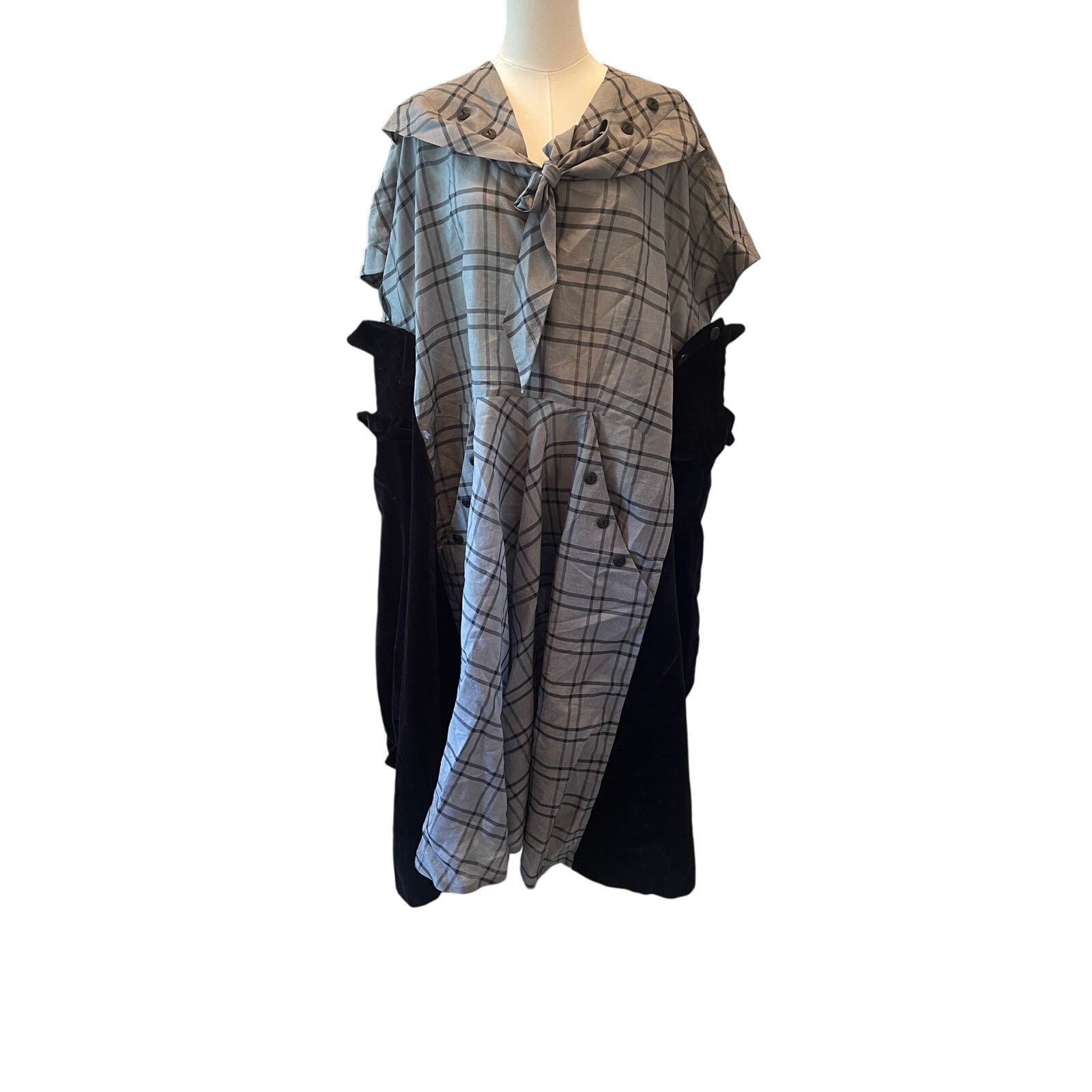 Maison Margiela Maison Margiela Plaid/Velvet Midi Dress, Size 40 NWT Size S / US 4 / IT 40 - 13 Thumbnail