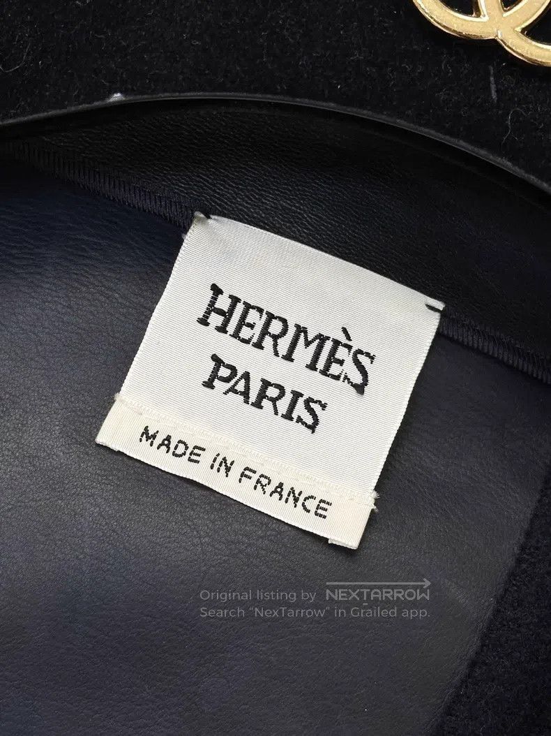Hermes Hermes Cashmere and Suede Patchwork Dark Blue Long Coat Ja Size XXS / US 00 / IT 34 - 3 Thumbnail