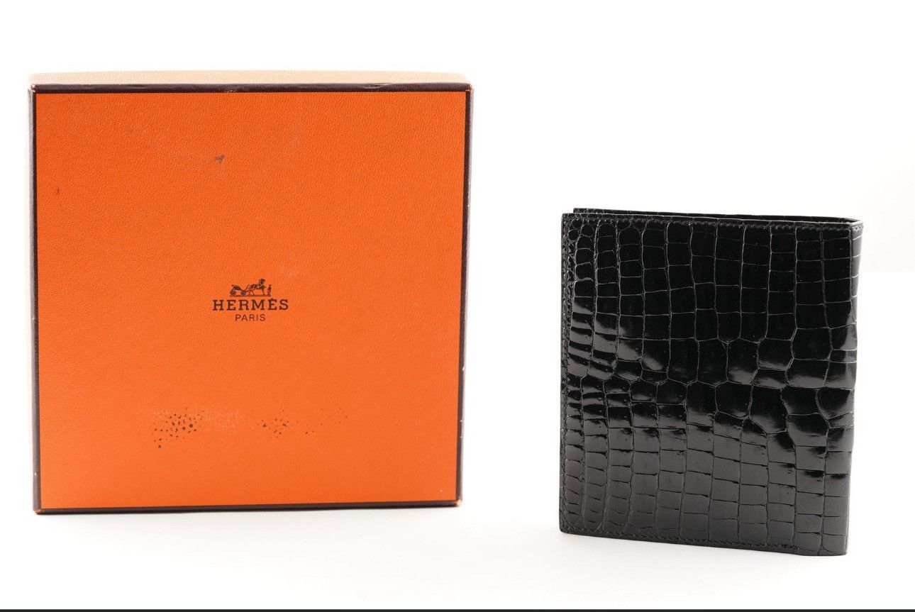 Hermes Hermès Black Crocodile Porosus Wallet Size ONE SIZE - 2 Thumbnail