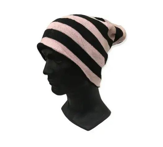 Japanese Brand Japanese Brand Stripe Design Beanie Hat Size ONE SIZE - 1 Thumbnail