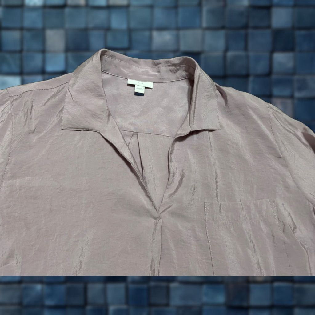 J. Jill J. Jill Womens Shirt L Purple Long Sleeve Collared Pullover Blouse Size L / US 10 / IT 46 - 1 Thumbnail