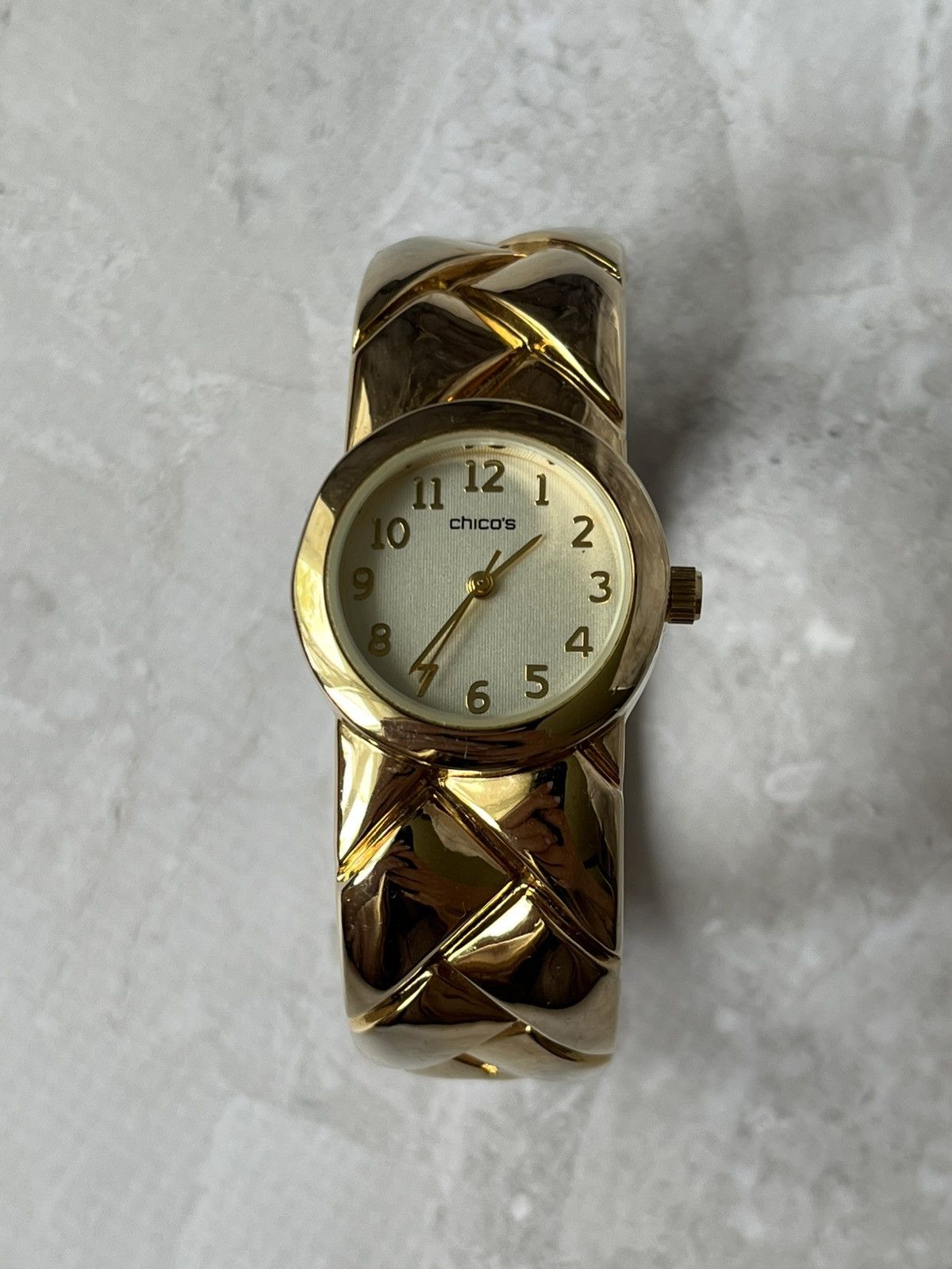 Jewelry Chicos Elegant Watch with Gold Woven Bracelet Size ONE SIZE - 7 Thumbnail