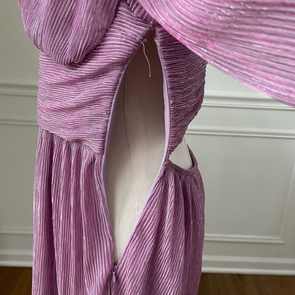 Other Amy Enjoy Life Mauve Pink Metallic Stripe Bell Sleeve Mini D Size XS / US 0-2 / IT 36-38 - 5 Thumbnail