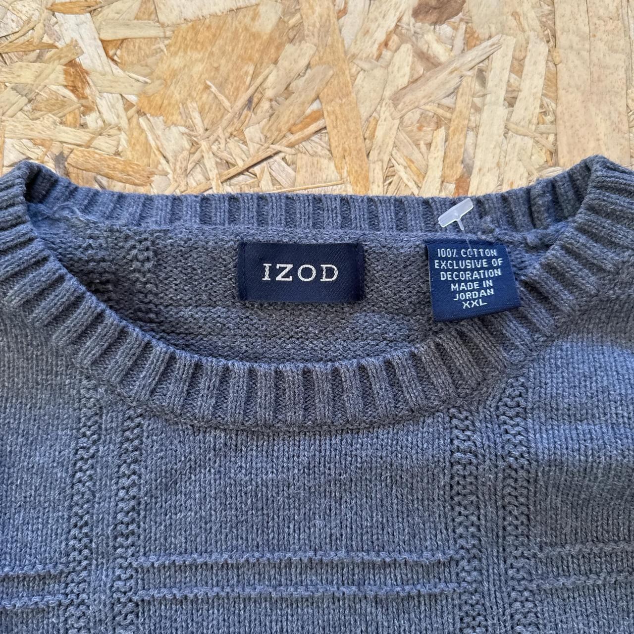 Izod × Vintage Vintage 90s Izod Patterned Sweatshirt Size US XXL / EU 58 / 5 - 4 Thumbnail