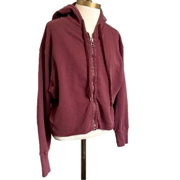 Sundry Sundry Red Peace And Love Cropped Hoodie - M/L 🇺🇸 Size L / US 10 / IT 46 - 5 Thumbnail