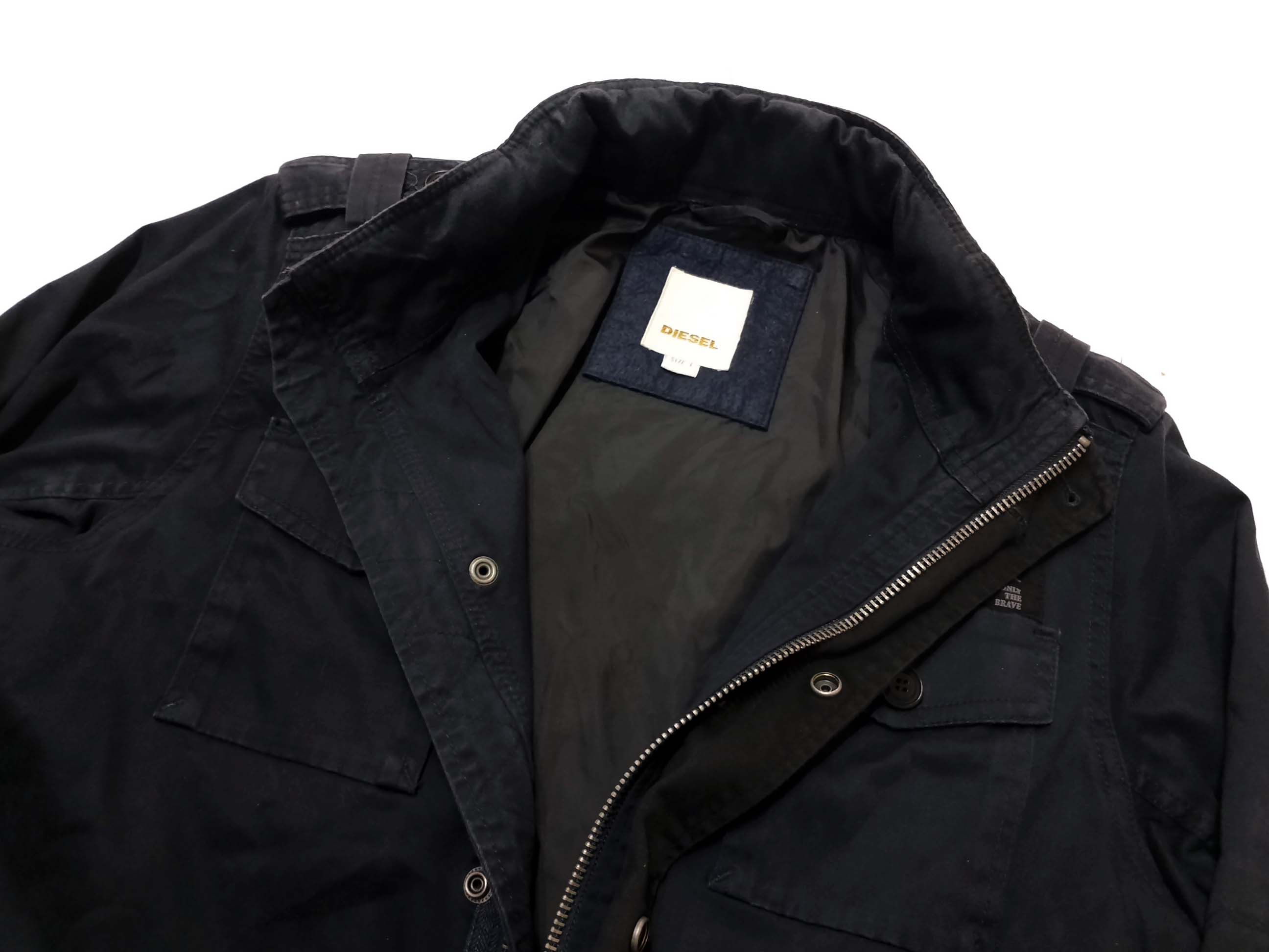 Diesel Diesel Long Utility Denim Jacket – Dark Blue, Size L, Hooded Size US L / EU 52-54 / 3 - 3 Thumbnail