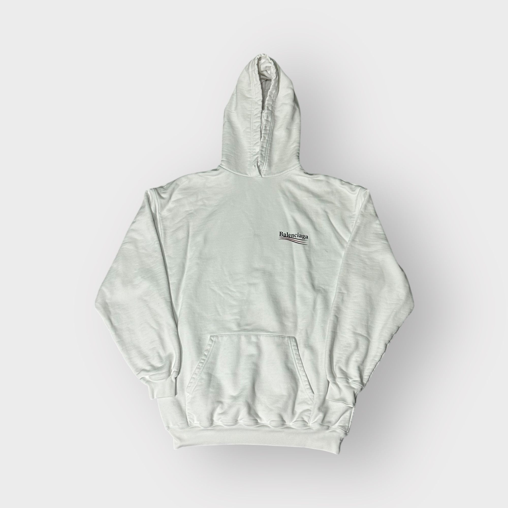 Balenciaga Balenciaga Sweatshirt Political Logo Print White Hoodie Size XS / US 0-2 / IT 36-38 - 2 Thumbnail