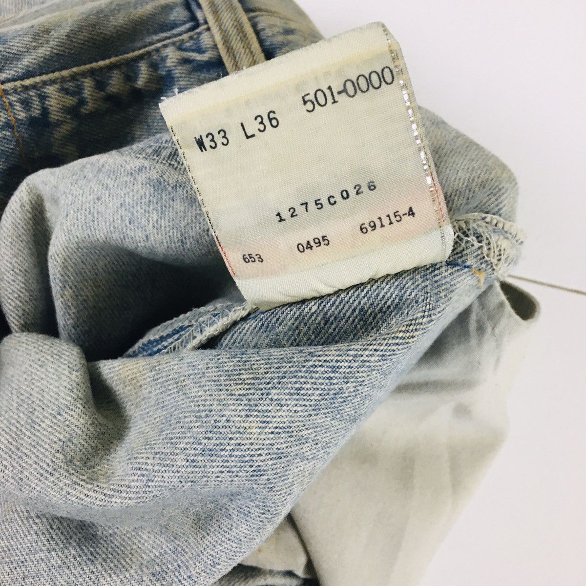Levi's Vintage Clothing Vintage 90s Levis Distress Jeans Made in USA Size US 33 - 14 Thumbnail