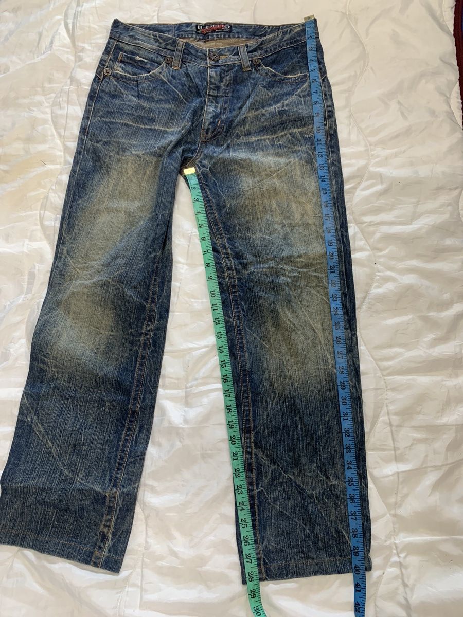 Japanese Brand Japanese Brand Blue Subject Skull Distressed Denim Y2K Size US 33 - 5 Thumbnail