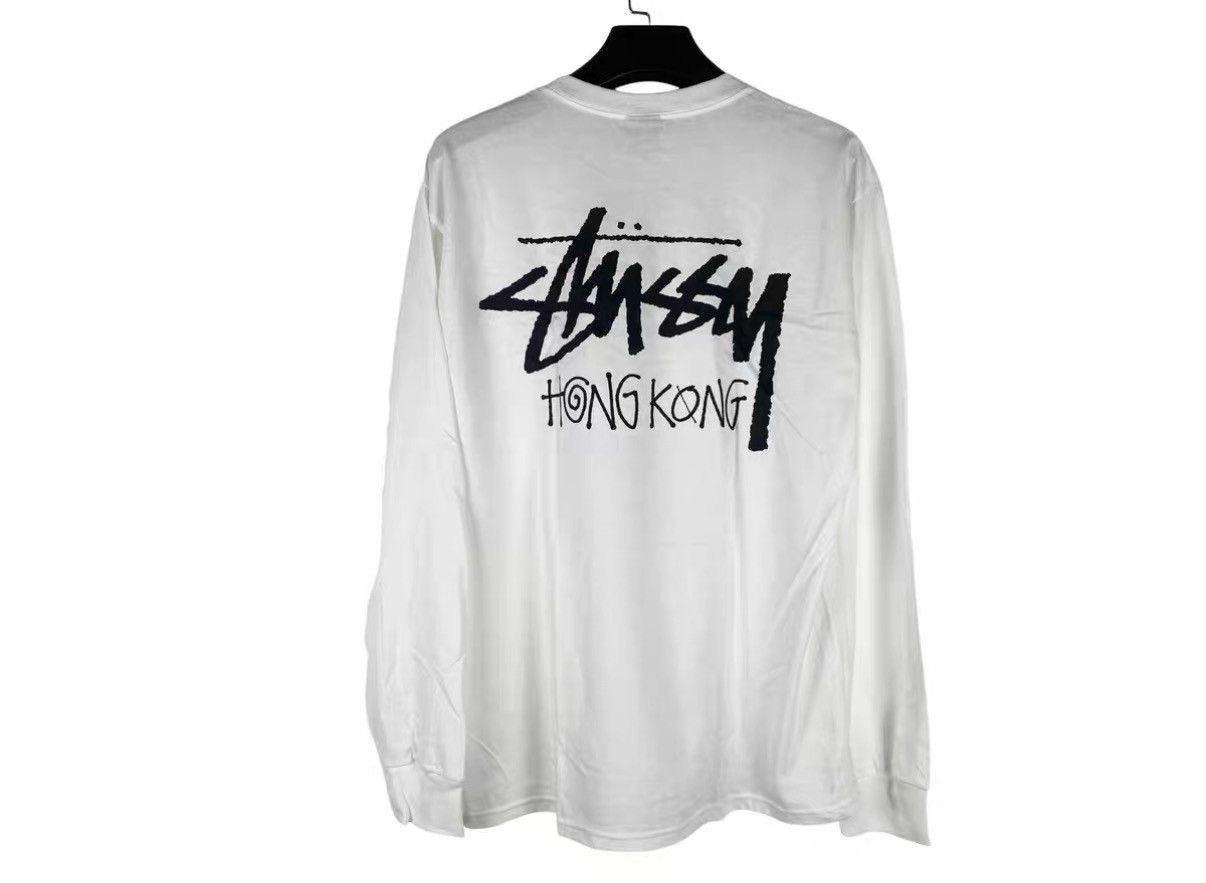 Stussy Stussy Hong Kong Exclusive White Long Sleeve J31 Size US L / EU 52-54 / 3 - 1 Thumbnail