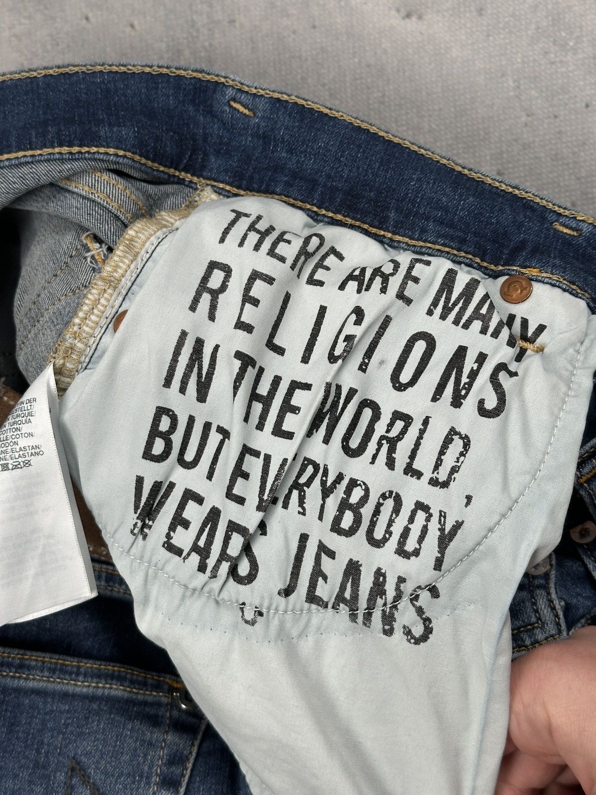 True Religion Vintage True Religion Rocco Moto Biker Jeans Rare Faded Blue Size US 32 / EU 48 - 18 Thumbnail