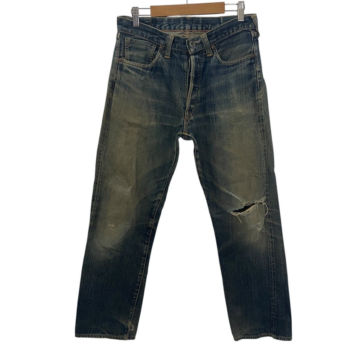 The Real McCoy's Vintage Mccoy Work Clothing Distressed Selvedge Denim Size US 31 - 1 Thumbnail