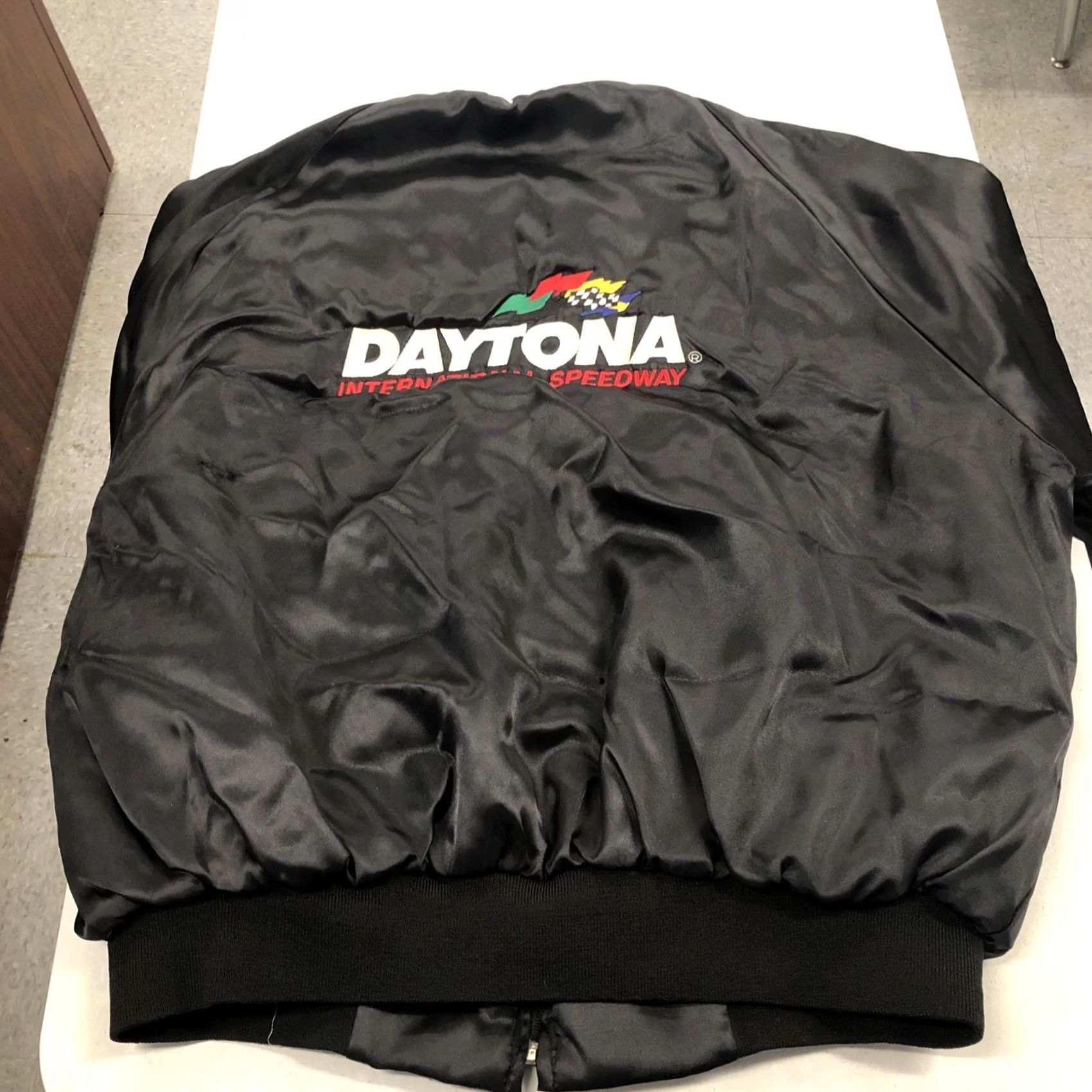 Dunbrooke VINTAGE Daytona 500 Satin Jacket NASCAR Black Quilted Lined Stitch Dunbrooke XL Men’s 1990s Size US XL / EU 56 / 4 - 7 Thumbnail