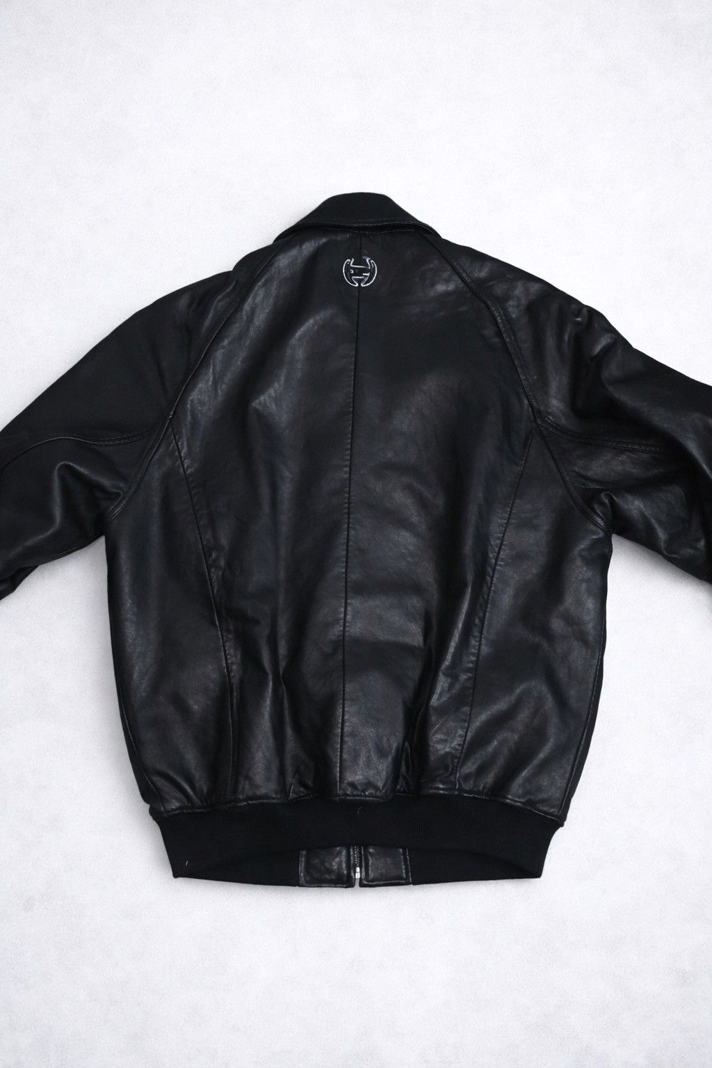 Phat Farm Phat Farm Y2K Black Leather Bomber Jacket Size US XL / EU 56 / 4 - 3 Thumbnail