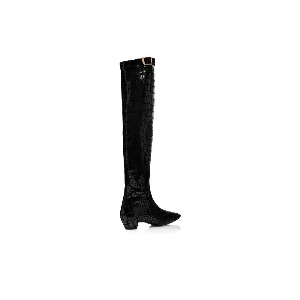 Tom Ford o1loc1c1224 W3276 Over The Knee Boots in Black Size US 8 / IT 38 - 1 Thumbnail