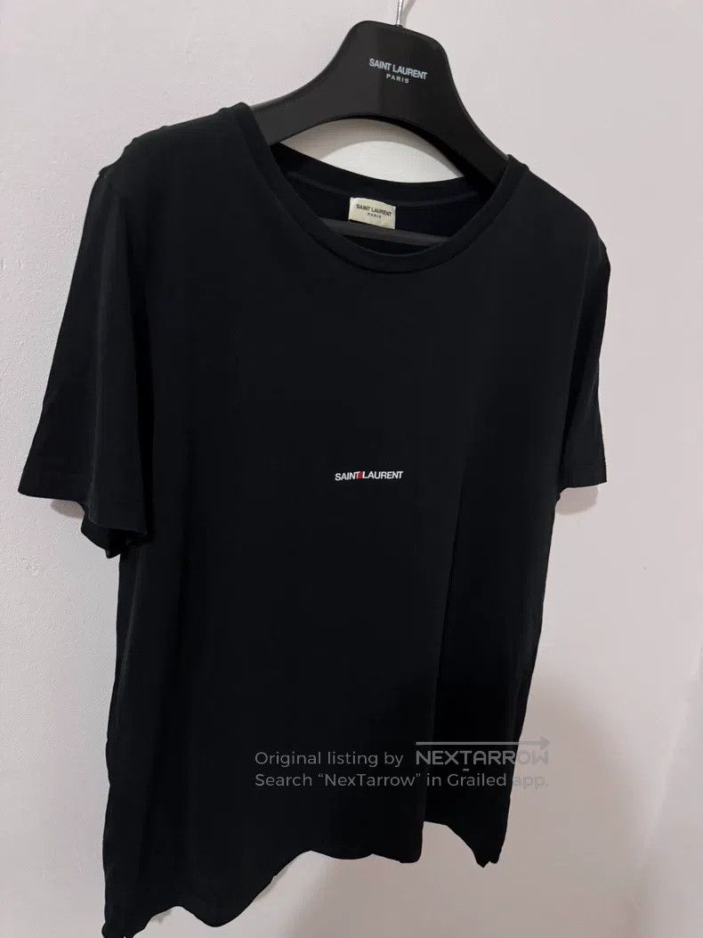 Saint Laurent Paris Saint Laurent Paris Black Brand Logo Pattern Slogan Short Size US L / EU 52-54 / 3 - 3 Thumbnail