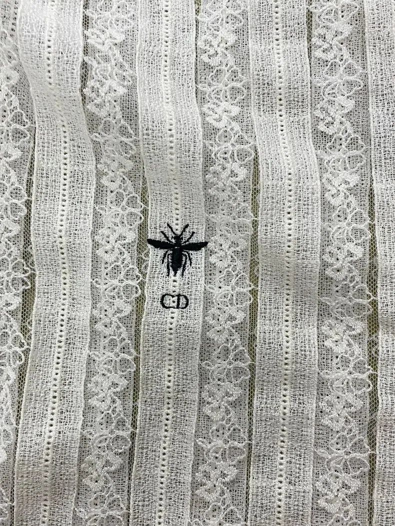 Dior Dior White Lace CD Bee Embroidery Shirt. Size US S / EU 44-46 / 1 - 2 Thumbnail
