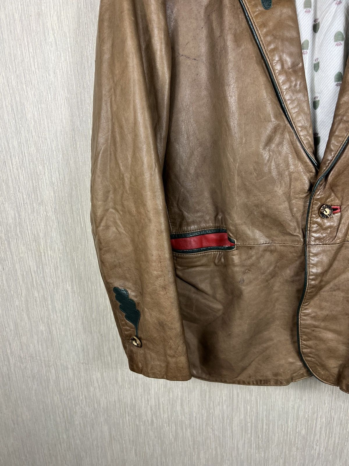Vintage Vintage 70s genuine leather blazer jacket nordic retro Size US L / EU 52-54 / 3 - 7 Thumbnail