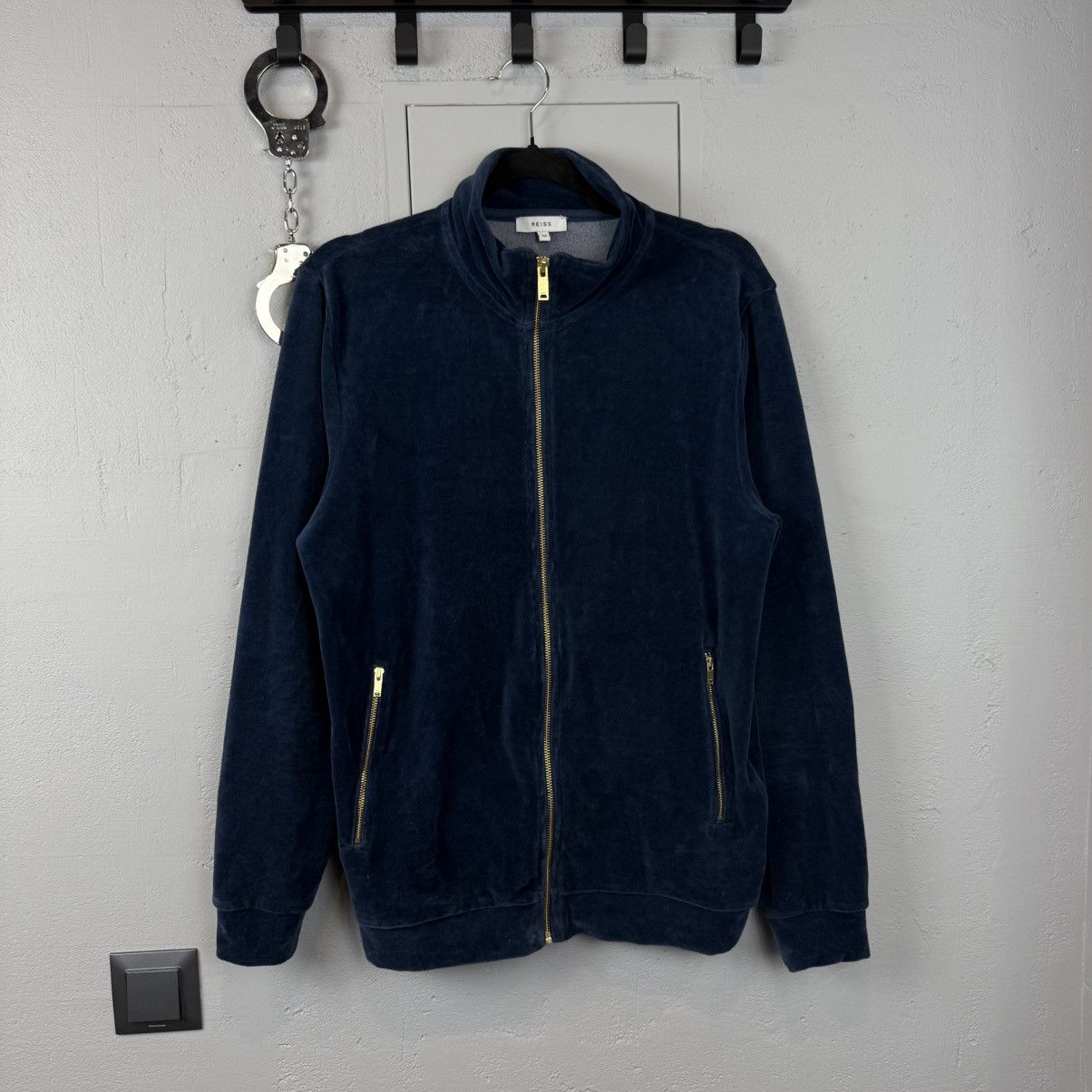 Reiss Vintage Reiss Velvet Ttack Jacket Zio Hoodie Size US M / EU 48-50 / 2 - 1 Thumbnail