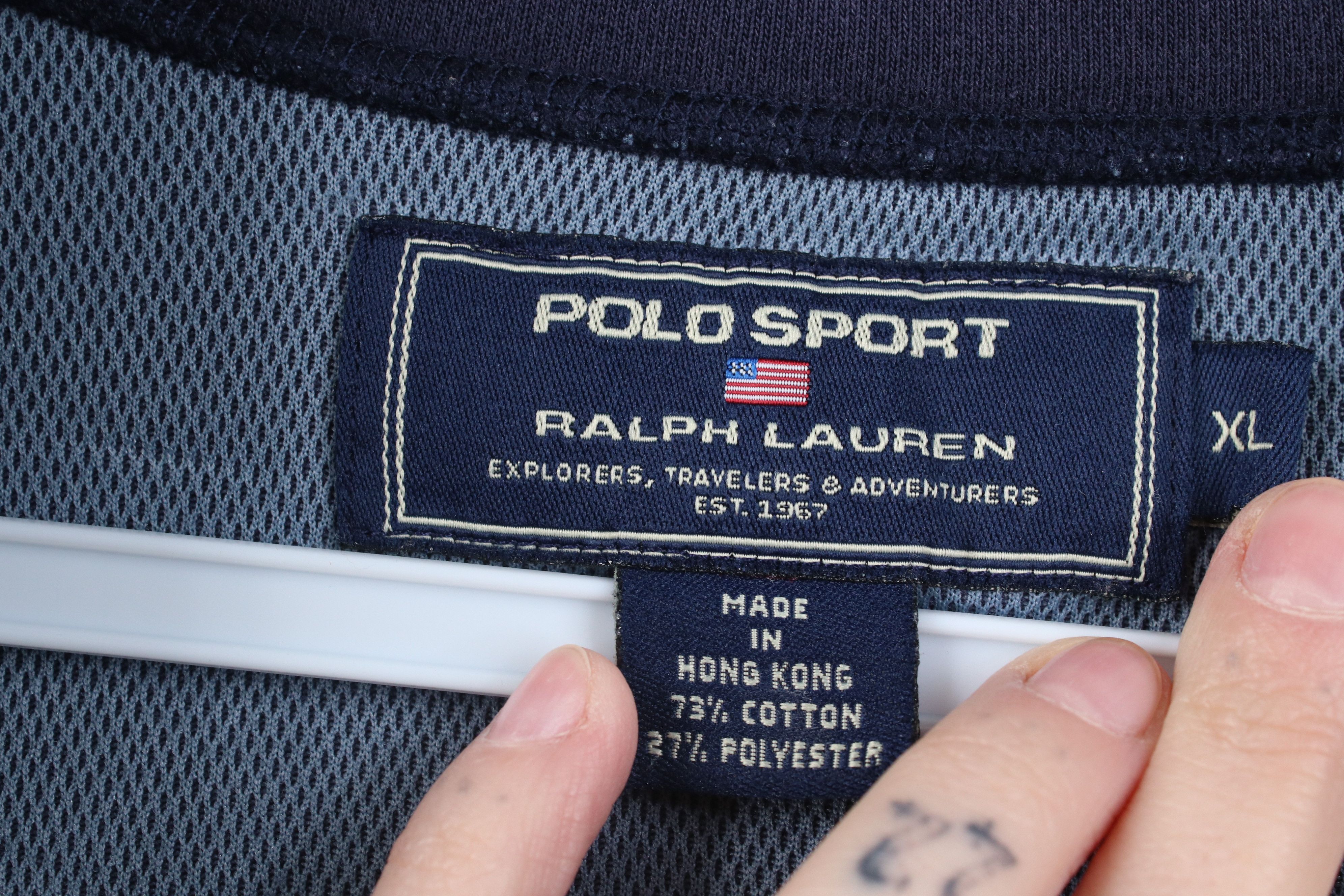 Polo Ralph Lauren Vintage 90s Polo Sport Ralph Lauren Knit 1/4 Zip Jacket Top Size US XL / EU 56 / 4 - 7 Thumbnail