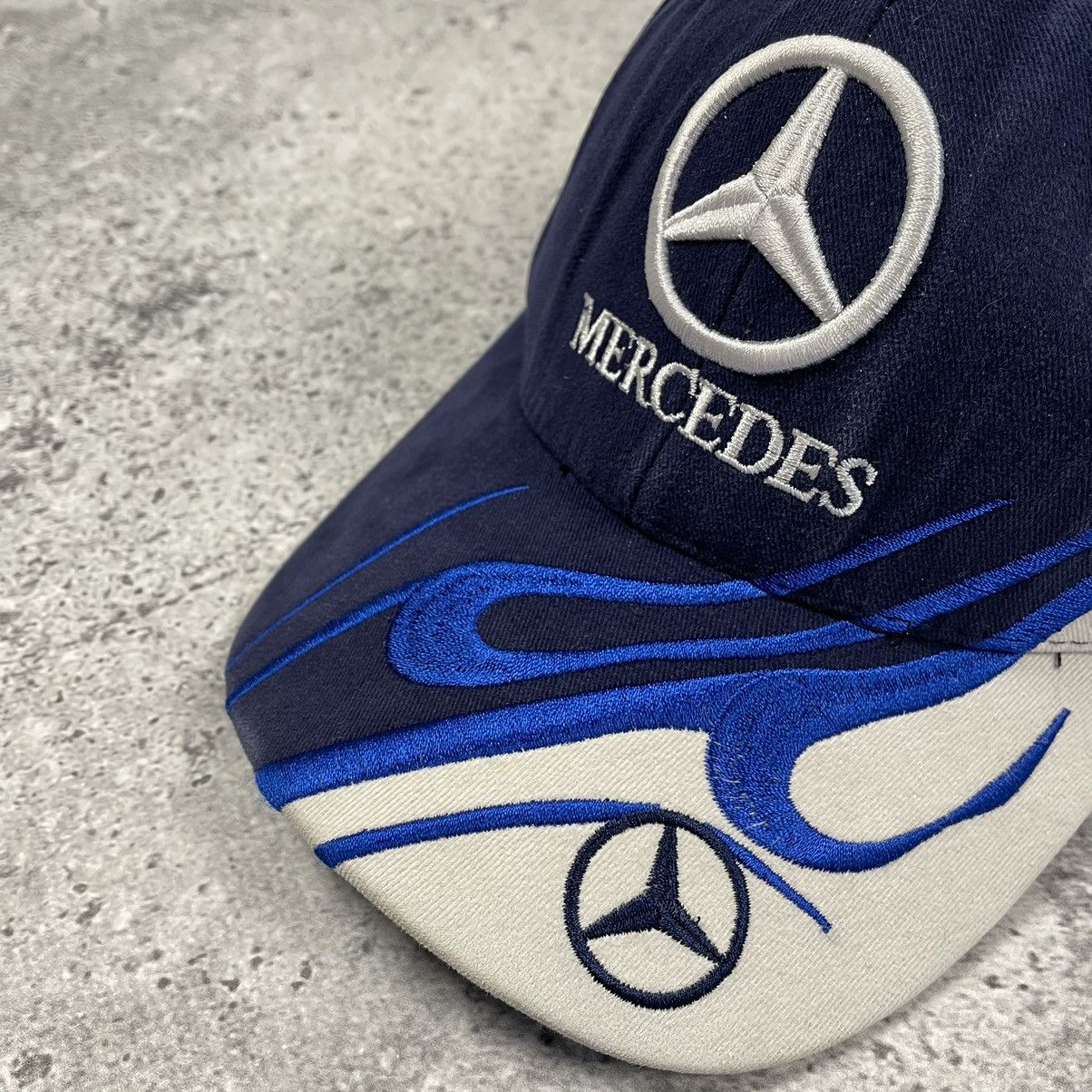 Mercedes-Benz × Vintage Vintage Mercedes Benz Flame Racing Cap Hat Size ONE SIZE - 3 Thumbnail
