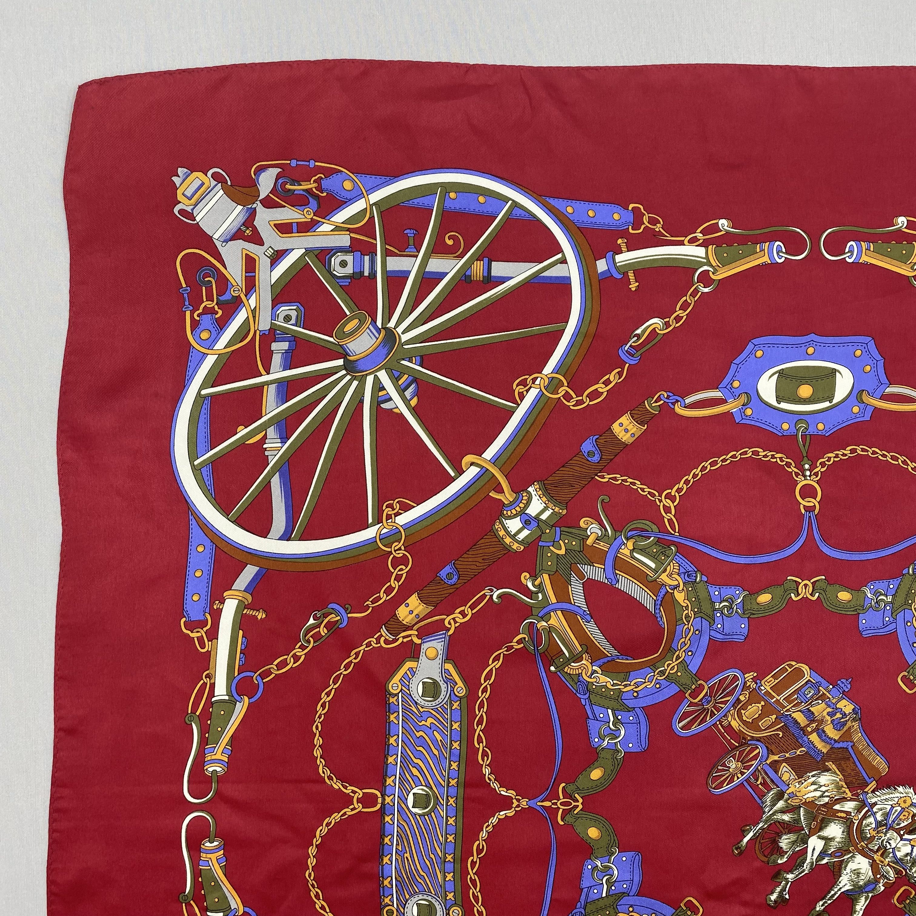 Japanese Brand Vintage Equestrian SILK Scarf Twill Wraps Scarves Size ONE SIZE - 7 Thumbnail