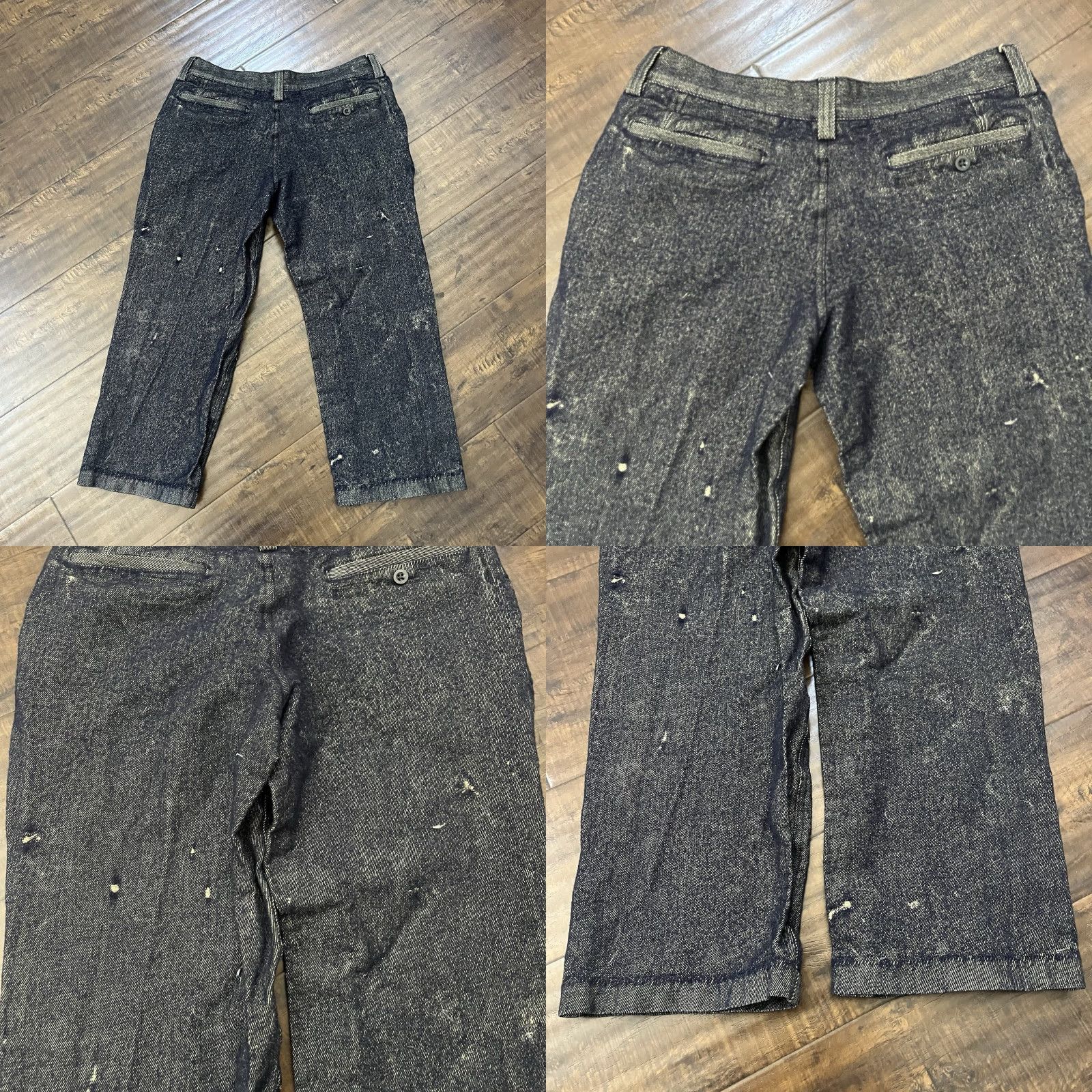 Gap VINTAGE Gap Wide Leg Pants Men 30x23 Cotton Wool Military 5-Pocket Casual Blue 80s 90s Size US 30 / EU 46 - 8 Thumbnail