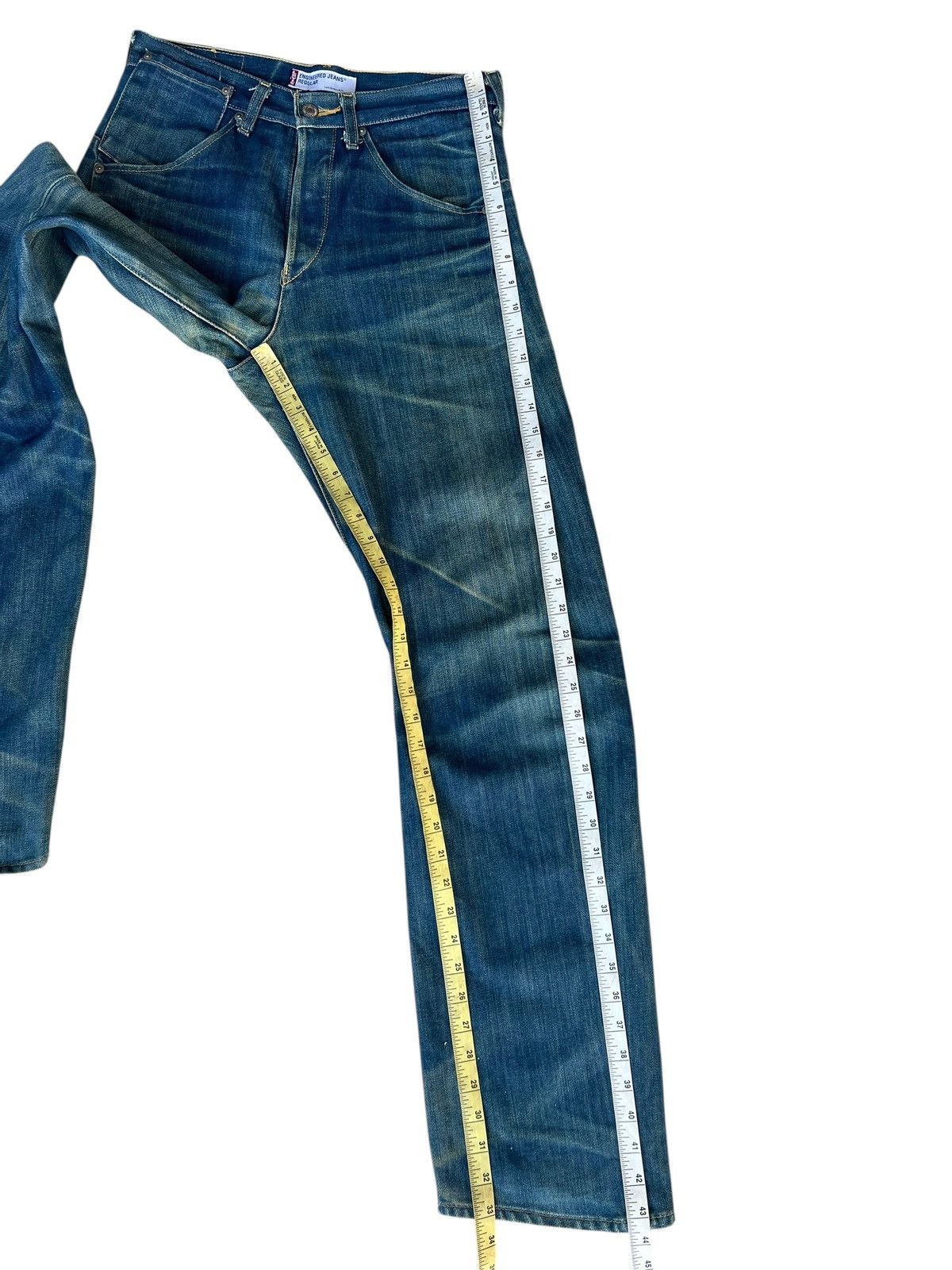 Levi's Vintage 2001 Levi’s Engineered Regular Dirty Mud Denim Jeans Size US 30 / EU 46 - 6 Thumbnail