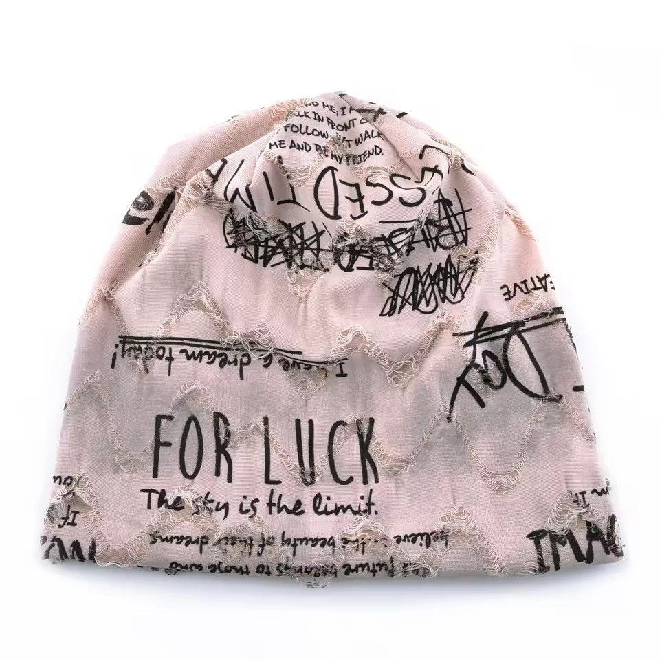 Japanese Brand Streetwear Distressed Beanie - Vintage-Inspired Graphic Hat Size ONE SIZE - 5 Thumbnail