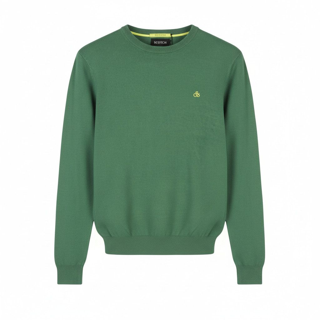 Scotch & Soda M Green Crew Neck Knit Jumper 88574 Size US M / EU 48-50 / 2 - 1 Thumbnail