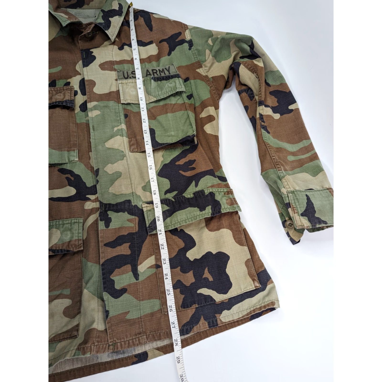 Vintage US Army Jacket Woodland Camo Combat Hot Weather Coat Size Small Camouflage Size US S / EU 44-46 / 1 - 5 Thumbnail